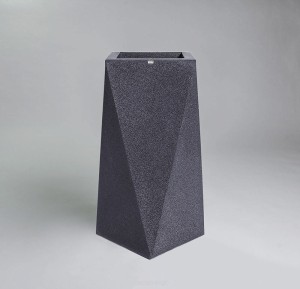 Donica Nevis 90 cm szary ciemny marmurek 