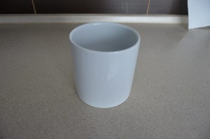 Osłonka ceramiczna biała 12x13 cm  