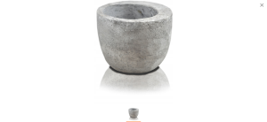 doniczka osłonka beton 19x15 cm szara