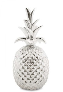 Figurka Ananas srebrny otwierany 22,5x12,5x12,5 cm