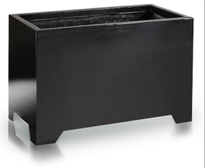 Donica doniczka fiberglass czarna lekka 80x38x46 cm