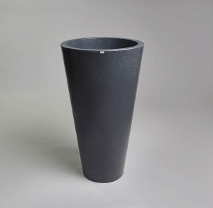 Donica DELLA lekka 90 cm szara,ciemny marmurek