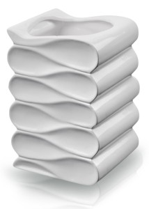 Osłonka ceramiczna biała 15 x 26 cm