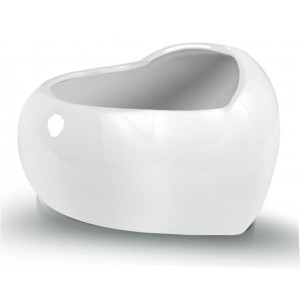 Biała osłonka Moon - Serce 17 x 8 cm