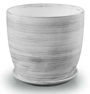 Donica ceramiczna z podstawkiem 13x12 cm