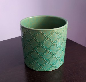 Doniczka wazon zielona 13x13 cm