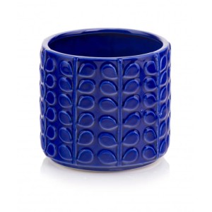 Kobaltowa Osłonka Piano - Falowany Cylinder 13x12 cm