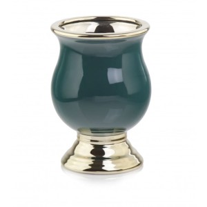 Zielono-złota Osłonka Glamour - Urna 15 x 21 cm