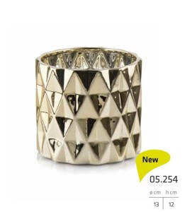 Osłonka złota walec 13 x 12 cm 