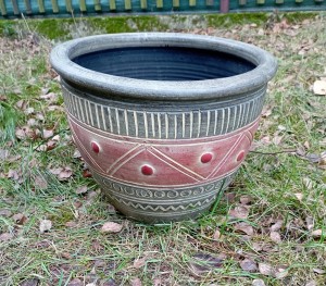 Okrągła donica ceramiczna THAI 30x25 cm