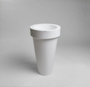 Donica Pons 75 cm  biała wewnetrzna półka