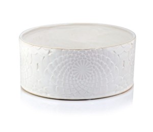 Okrągła osłonka doniczka kremowa 28 x 12 cm