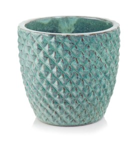 Donica mrozodporna turkusowa 24x22 cm 