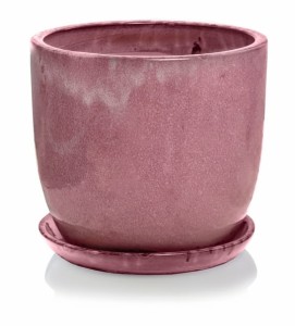 Różowa donica doniczka z podstawką 50x43 cm