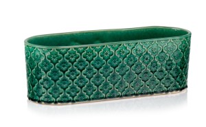 Doniczka osłonka turkusowa 37 x 13 cm