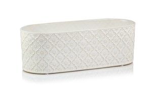 Doniczka osłonka kremowa 37 x 13 cm 