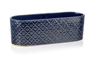 Doniczka osłonka granatowa  37 x 13 cm 