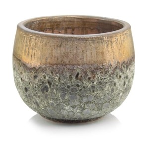 Złota donica misa ogrodowa mrozoodporna 53 x 38 cm