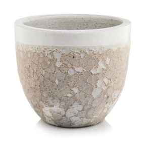 Doniczka biała ogrodowa ceramiczna szkliwiona 56x48 cm