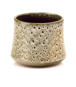 Osłonka ceramiczna szkliwiona  brązowa 17 x 13 
