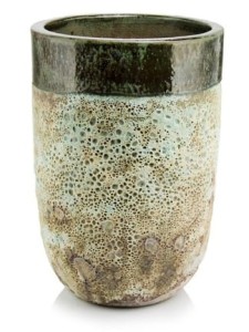 Donica ogrodowa zielona ceramiczna 44 x 57 cm
