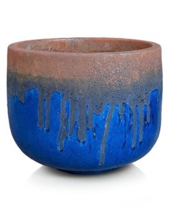 Donica ogrodowa mrozoodporna niebieska 60 x 50 cm