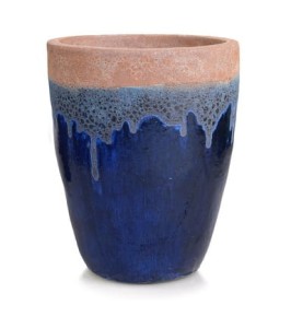 Donica ogrodowa mrozoodporna niebieska 45x35 cm