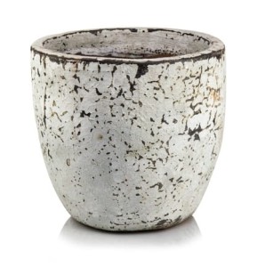 Donica ogrodowa mrozoodporna biała 55x53 cm