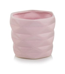 Osłonka ceramiczna różowa 14x13 cm