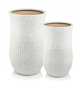 Doniczka ceramika biała  x 30 x 47 cm