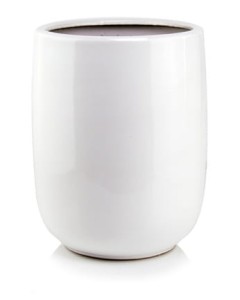 Doniczka ceramika biała 23x36 cm