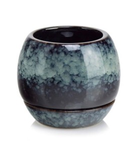 Doniczka ceramika niebieska  17 cm x 16 cm