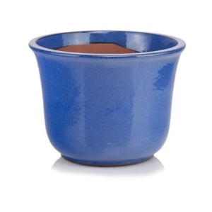 Doniczka ceramika niebieska x 32x 24 cm 