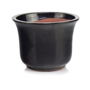 Doniczka ceramika czarna x 32x 24 cm   