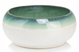 Osłonka 24 cm ceramika biały, zielony