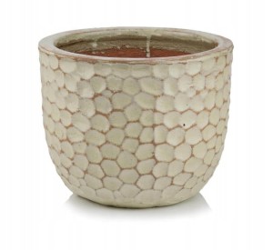 Doniczka ceramika beżowy  38 x 31 cm 