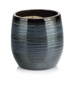 Osłonka doniczka 22 cm ceramiczna niebieska