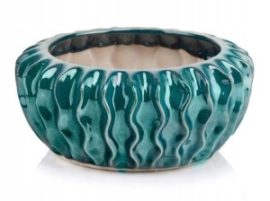 Osłonka doniczka 26 cm ceramiczna zielona