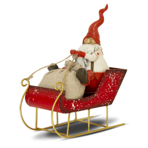 Święty Mikołaj na saniach 28x24x11 cm