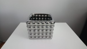 Osłonka ceramiczna szkliwiona lustrzana 14x13 cm