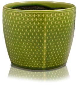 Doniczka ceramiczna zielona 14x12  