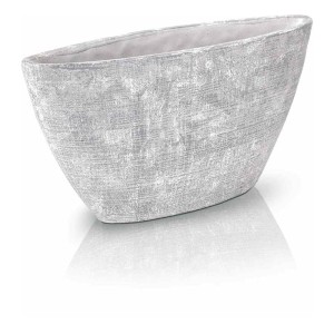 Osłonka ceramiczna szara łódka 38x12x20 cm