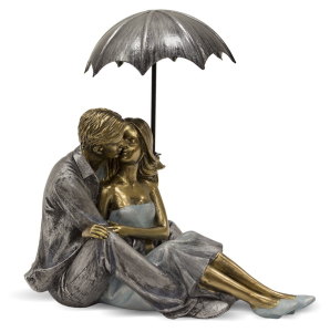 Figurka zakochani pod parasolem 2