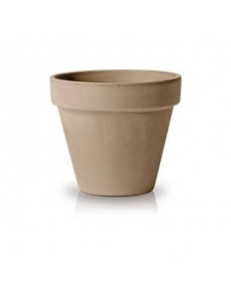 Donica ogrodowa gliniana brązowa 27x24 cm