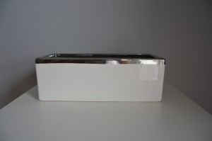 Osłonka ceramiczna rynna biała 38x16x13 cm