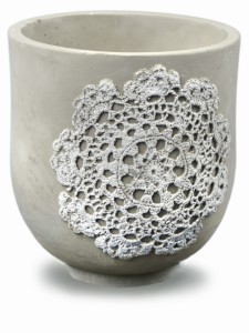 Doniczka osłonka szara 14x14 cm